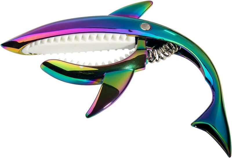 Cheerock Zinc Alloy Guitar Capo Cute Shark Shape Capo with Carrying Case for Classical Electric Guitar and Ukulele, Ideal Gift for Music Enthusiast (multicolor) - Image 3